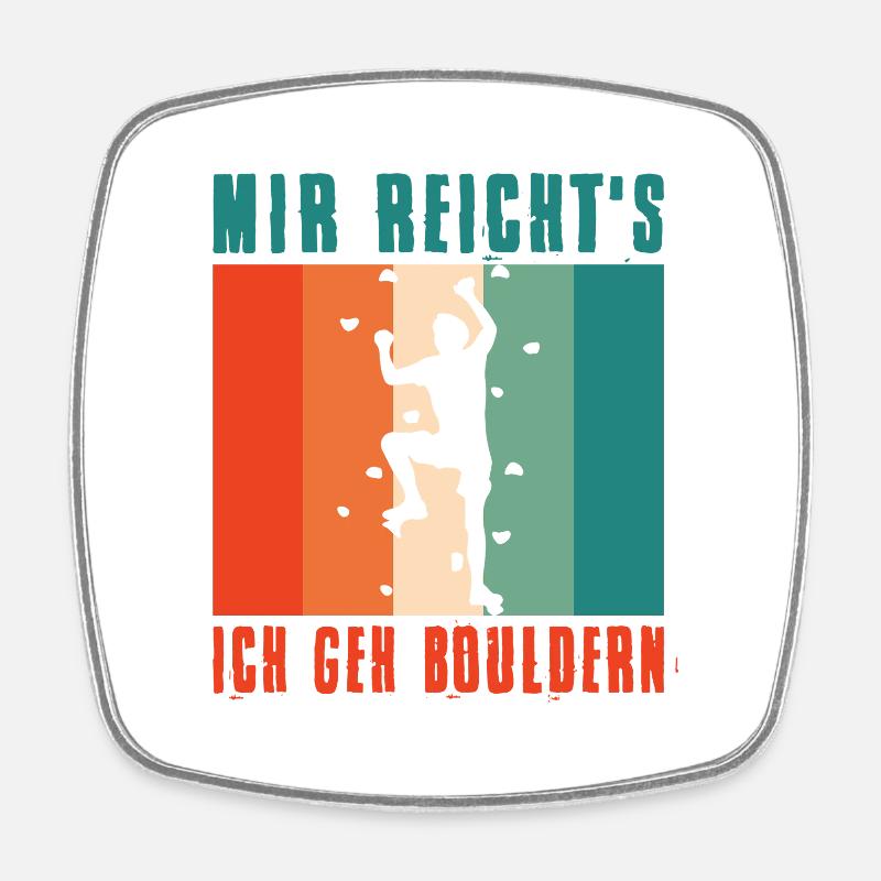 Bouldern Geschenke Klettern Kletterer Boulderer - Viereckiger Kühlschrankmagnet - Weiß