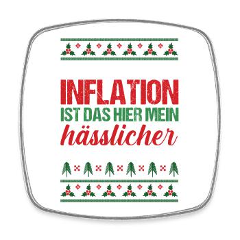 Inflation du Père Noël Temps de Noël - Magnet carré - blanc - Devant