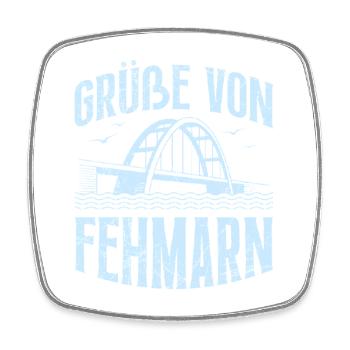 Ostsee Urlaub GRÜßE VON FEHMARN Lustiges - Viereckiger Kühlschrankmagnet - Weiß - Vorne