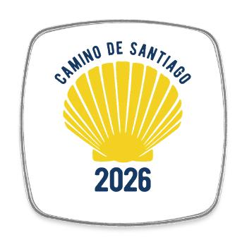 Buen Camino 2026 | Jakobsweg, Pilger, Santiago - Viereckiger Kühlschrankmagnet - Weiß - Vorne