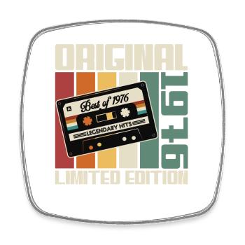 Original 1976 Jahrgang Vintage Geburtstag Retro - Viereckiger Kühlschrankmagnet - Weiß - Vorne