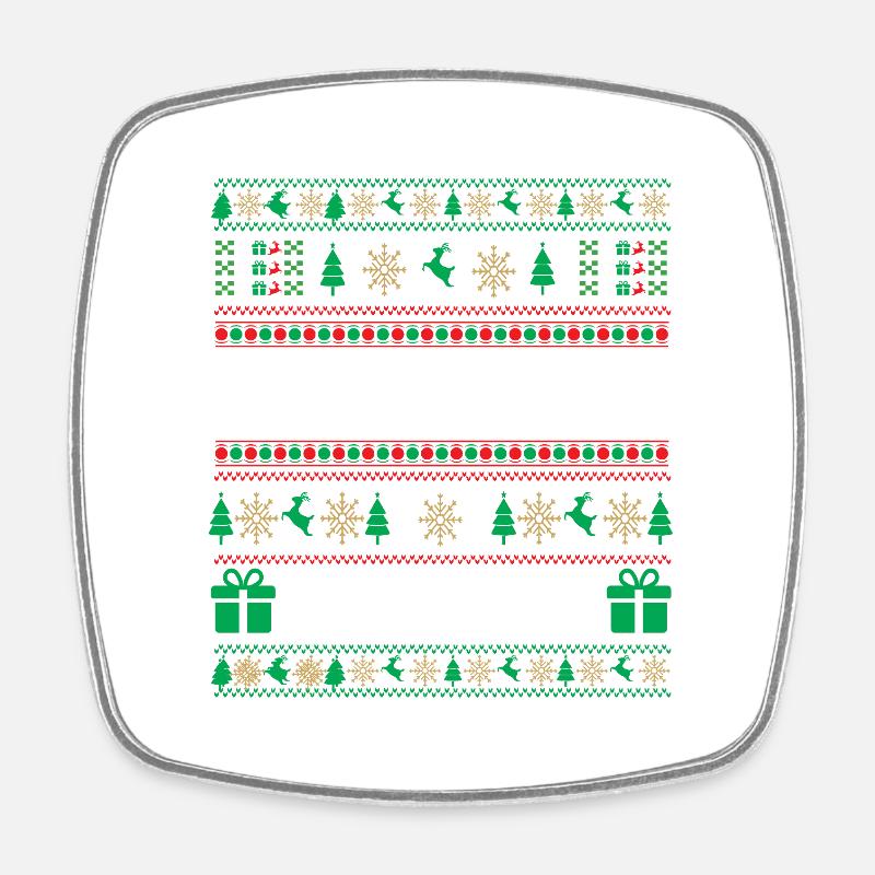Neckargemünd Christmas Sweater - Square fridge magnet - white