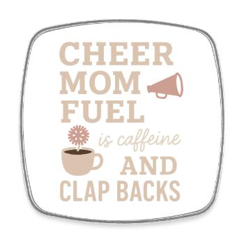 Cheer Mom Club Geschenk - Viereckiger Kühlschrankmagnet - Weiß - Vorne
