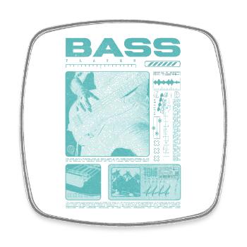 Bass Guitar Lover Bass Player Streetwear - Square fridge magnet - white - Front