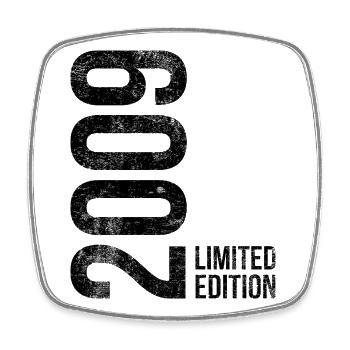 T-shirt vintage rétro pour le 17e anniversaire (2009) - Magnet carré - blanc - Devant