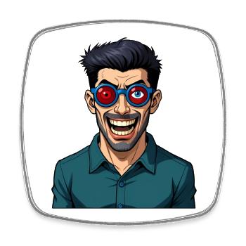 I'M WATCHING YOU #1 - geek &amp; scifi - Square fridge magnet - white - Front