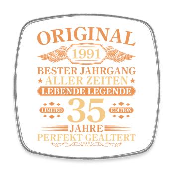 Millésime 1991 Parfaitement vieilli 35e anniversaire - Magnet carré - blanc - Devant