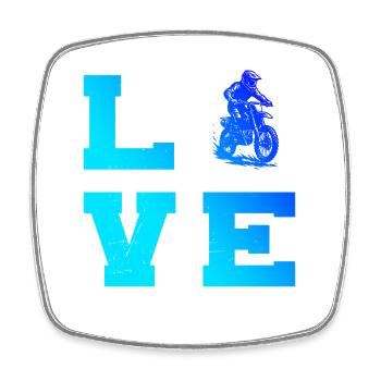 Ein Must Have für echte Motocross - Viereckiger Kühlschrankmagnet - Weiß - Vorne