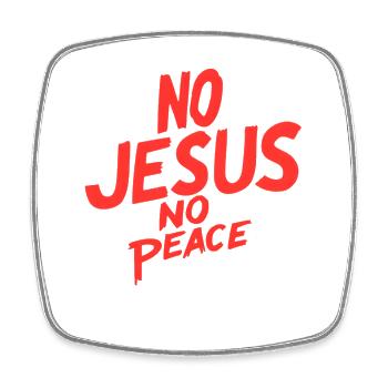 Know Jesus, know peace - Square fridge magnet - white - Front