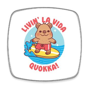 Süßes Surfen quokka Livin la vida quokka lustig - Viereckiger Kühlschrankmagnet - Weiß - Vorne
