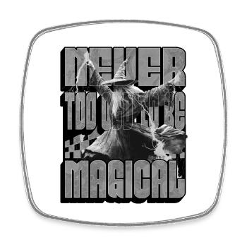 Sorcier Magique - Magnet carré - blanc - Devant
