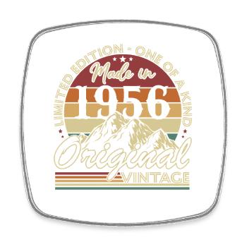 1956 Vintage Rétro Cadeau D'anniversaire - Magnet carré - blanc - Devant