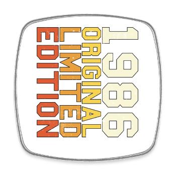 Original 1986 Vintage Retro Birthday Gift 86 - Square fridge magnet - white - Front