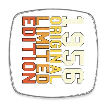 Original 1956 Vintage Retro Birthday Gift 56 - Square fridge magnet - white - Front