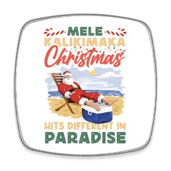 Noël hawaïen Mele Kalikimaka - Magnet carré - blanc - Devant