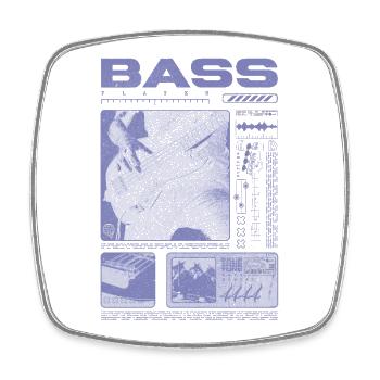 Bass Guitar Lover Bass Player Streetwear - Square fridge magnet - white - Front