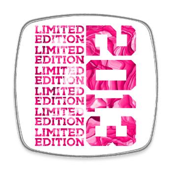 LIMITED EDITION 2013 13 JAHRE PINK 13. GEBURTSTAG - Viereckiger Kühlschrankmagnet - Weiß - Vorne