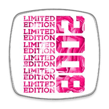 ÉDITION LIMITÉE 2008 18 ANS PINK 18E ANNIVERSAIRE - Magnet carré - blanc - Devant
