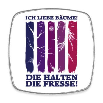 Wald Natur Baum Naturliebhaber Waldbaden Geschenk - Viereckiger Kühlschrankmagnet - Weiß - Vorne
