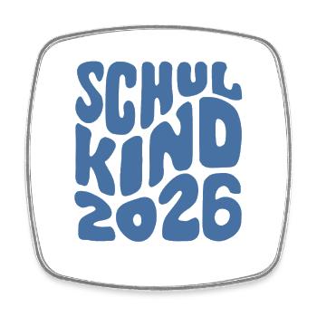 Schulkind 2026 - Einschulung - Erstklässler - Viereckiger Kühlschrankmagnet - Weiß - Vorne