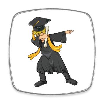 Dabbing Graduate Teen Klasse 2026 High School - Viereckiger Kühlschrankmagnet - Weiß - Vorne