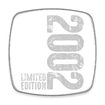 24. Geburtstag 24 Jahre Limited Edition 2002  - Viereckiger Kühlschrankmagnet - Weiß - Vorne