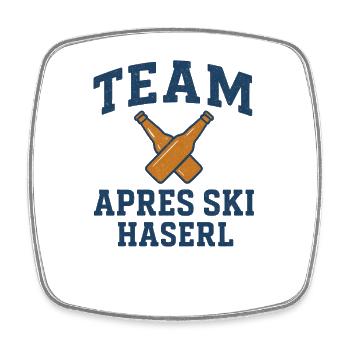 Team Après Ski Haserl Winter Holiday Skiing - Square fridge magnet - white - Front