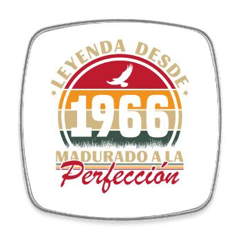 1966 Vintage Retro Birthday Gift - Square fridge magnet - white - Front
