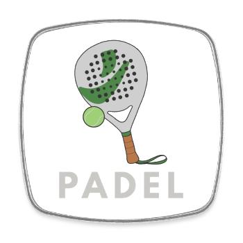 Padel Humor Padelist Padel Player - Square fridge magnet - white - Front