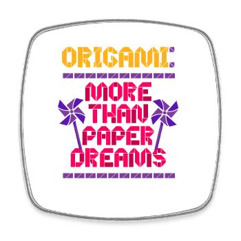 Origami More Than Paper Dreams - Viereckiger Kühlschrankmagnet - Weiß - Vorne