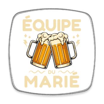 Team Married Bachelor Party - Square fridge magnet - white - Front