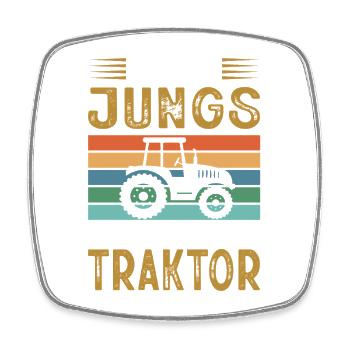 Agriculteur offre des cadeaux agricoles Tracteurs agricoles - Magnet carré - blanc - Devant