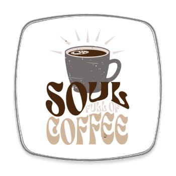 Kaffeeliebhaber - Spruch - Viereckiger Kühlschrankmagnet - Weiß - Vorne