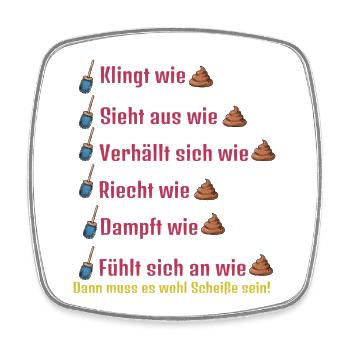 Klingt wie, Sieht aus wie ... - Viereckiger Kühlschrankmagnet - Weiß - Vorne