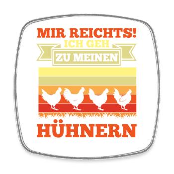 Hühner Hühnerbauer Bauer Landwirt Huhn - Viereckiger Kühlschrankmagnet - Weiß - Vorne