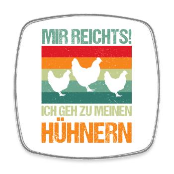 Hühner Hühnerbauer Bauer Landwirt Huhn - Viereckiger Kühlschrankmagnet - Weiß - Vorne