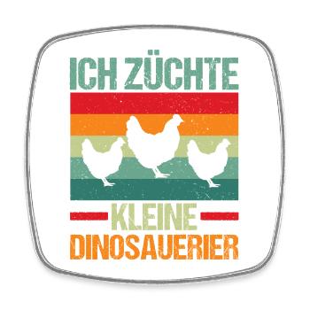 Hühner Hühnerbauer Bauer Landwirt Huhn - Viereckiger Kühlschrankmagnet - Weiß - Vorne