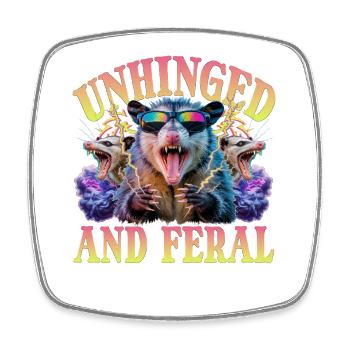 Funny Opossum - Square fridge magnet - white - Front
