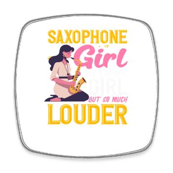 Femmes saxophonistes plus bruyantes - Magnet carré - blanc - Devant