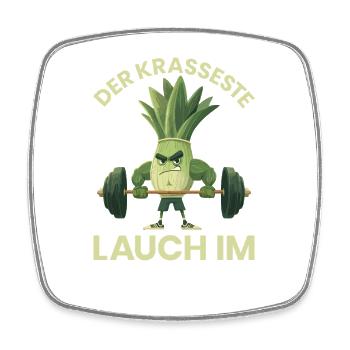 Gewichtheber DER KRASSESTE LAUCH IM GYM Lustig - Viereckiger Kühlschrankmagnet - Weiß - Vorne