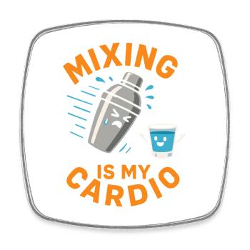 Shaker Stuck Beginner Mixologist - Square fridge magnet - white - Front