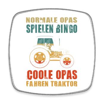 Agriculteur offre des cadeaux agricoles Tracteurs agricoles - Magnet carré - blanc - Devant