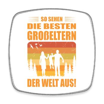 Beste Großeltern Der Welt Geschenke Oma Opa - Viereckiger Kühlschrankmagnet - Weiß - Vorne