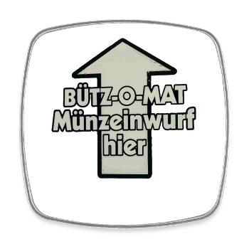 Bütz-O-Mat Carnival Costume Replacement Kölle Alaaf - Square fridge magnet - white - Front
