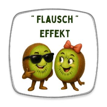 Fluffy Effect Kiwi Duo - Magnet carré - blanc - Devant