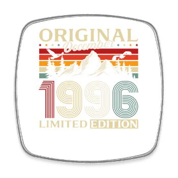 29th Birthday Original December Born 1996 - Square fridge magnet - white - Front