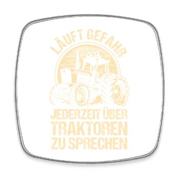 Tractor Farmer Farmer Tractor Driver Tractor - Square fridge magnet - white - Front