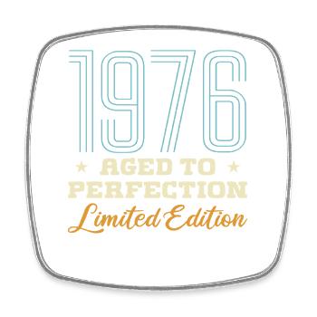 1976 50th Anniversary Gift 50 Years Vintage 76 - Square fridge magnet - white - Front