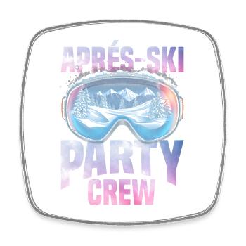 Apres Ski Party Crew Piste - Viereckiger Kühlschrankmagnet - Weiß - Vorne