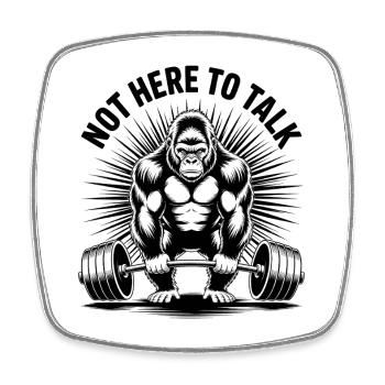 Drôle de cadeau de la musculation en mode bodybuilding - Magnet carré - blanc - Devant